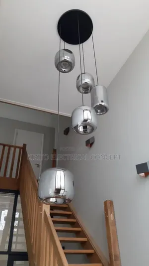 Nordic Dropping Chandelier Glass for Staircase and Indoor