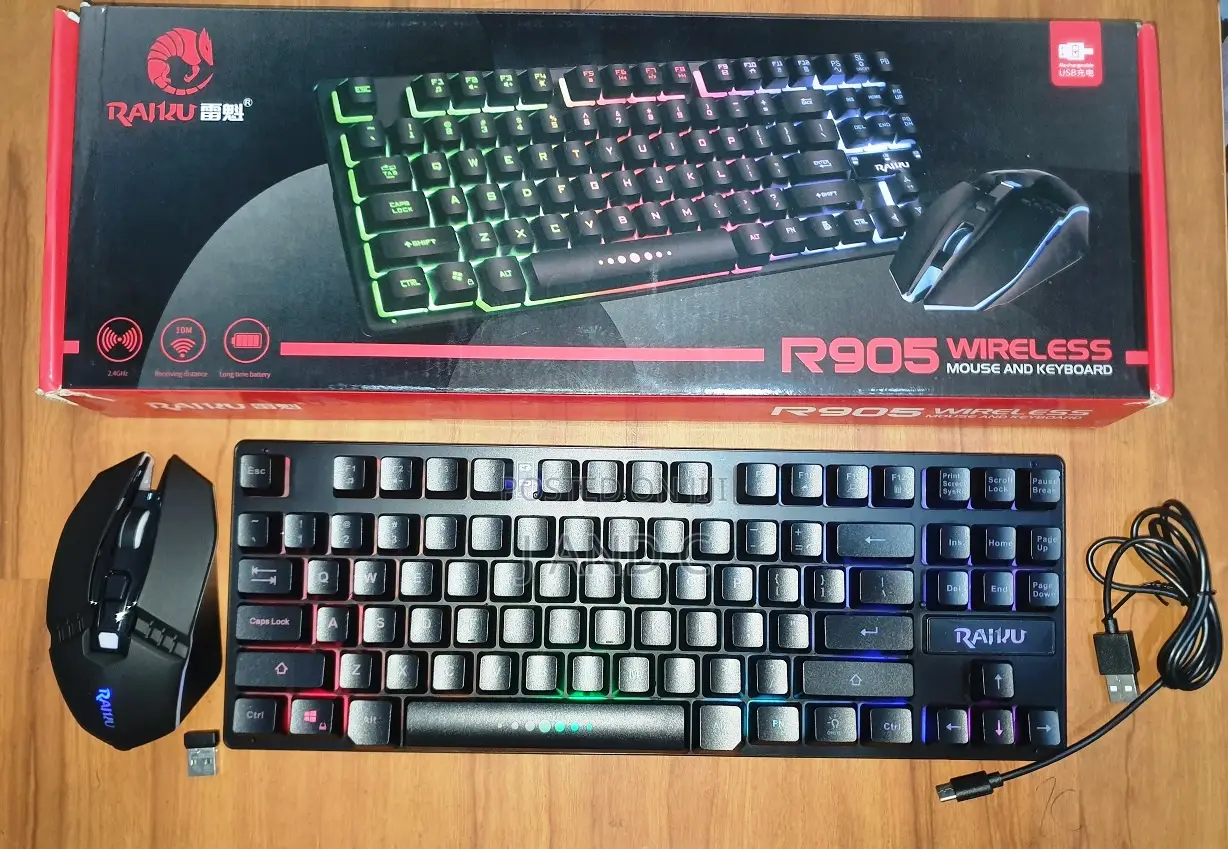 Wireless Keyboard Light With Mouse Rechargeable