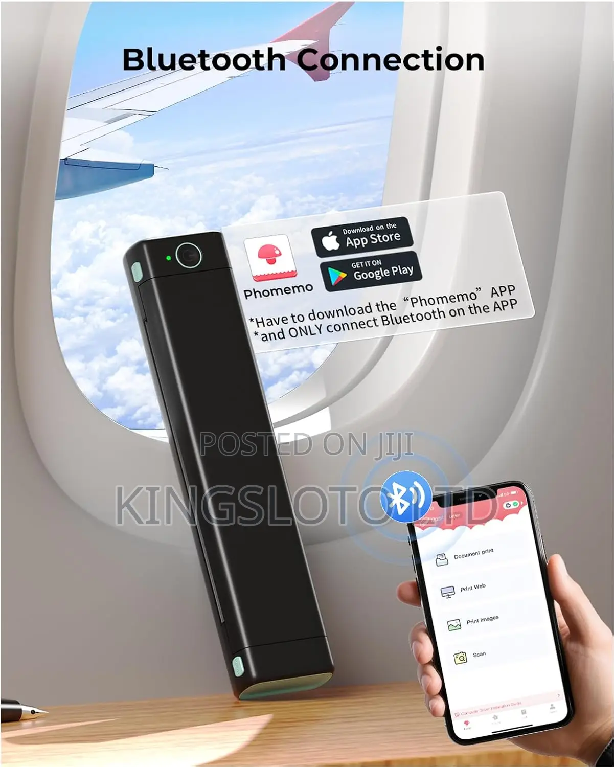 Portable Printer Inkless Printer Compatible With Ios, Androi