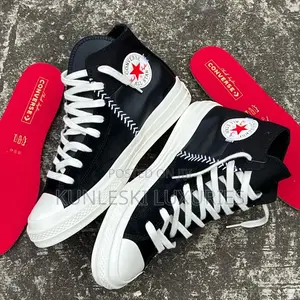 Converse Chuck 70 Crafted Leather High Black Egret Sneakers