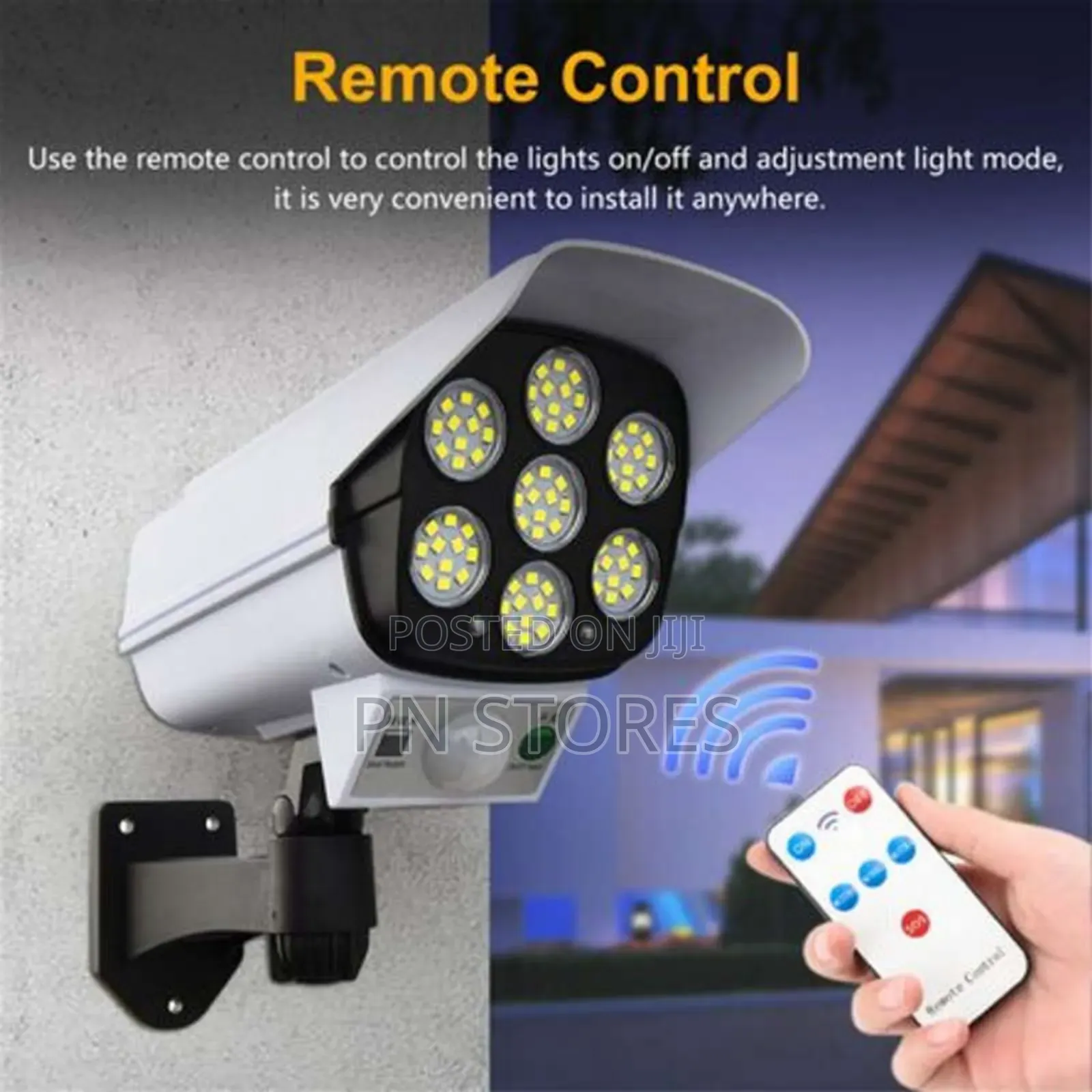 Solar Outdoor Security Movement Sensor Light With Remote