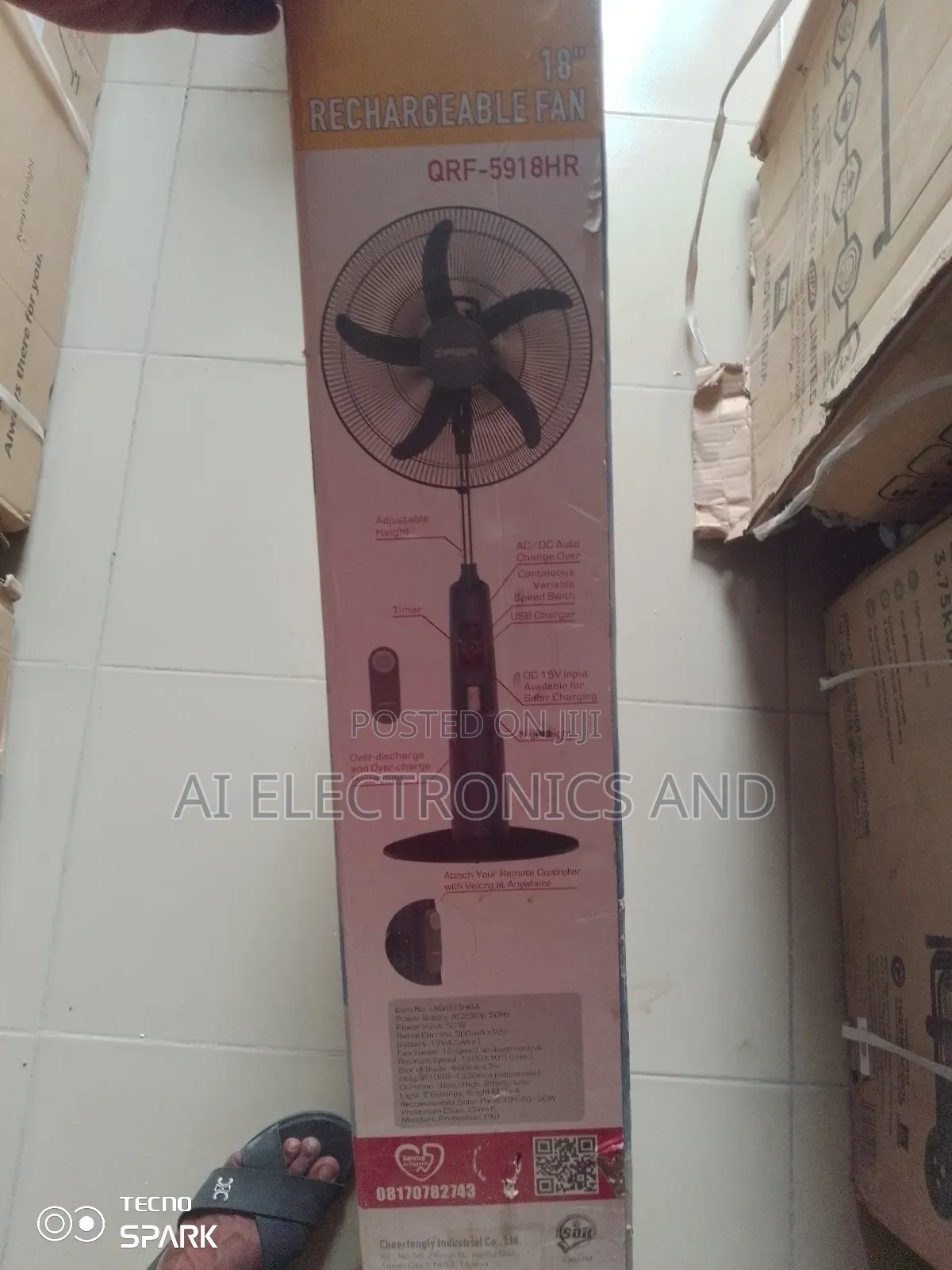 Qasa Rechargeable Fan