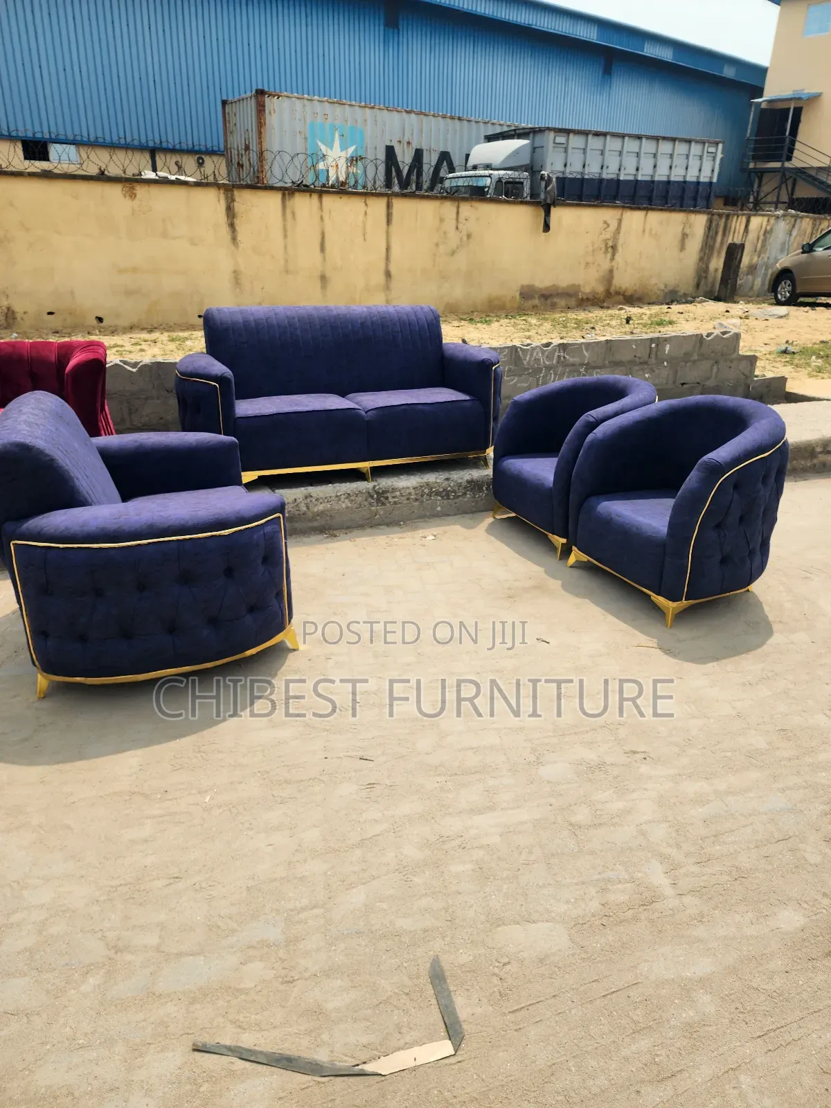 Seven Seaters Upholstery Padded Sofa
