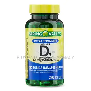 Photo - Spring Valley Vitamin D3 125mcg Per Softgel 5,000 Iu, 250ct