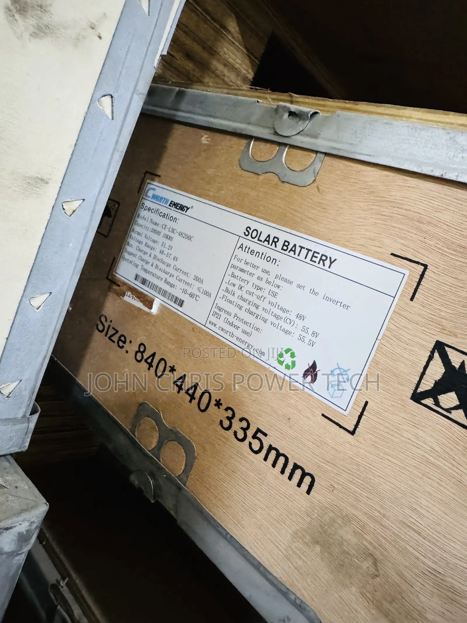 10kva 48v Cworth Lithium Battery