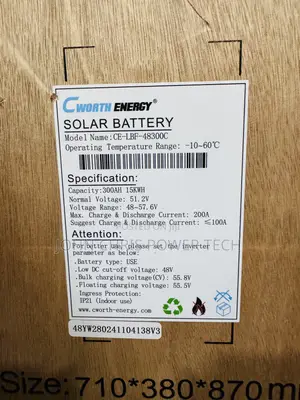 15kwh 51.2v Cworth Lithium Battery