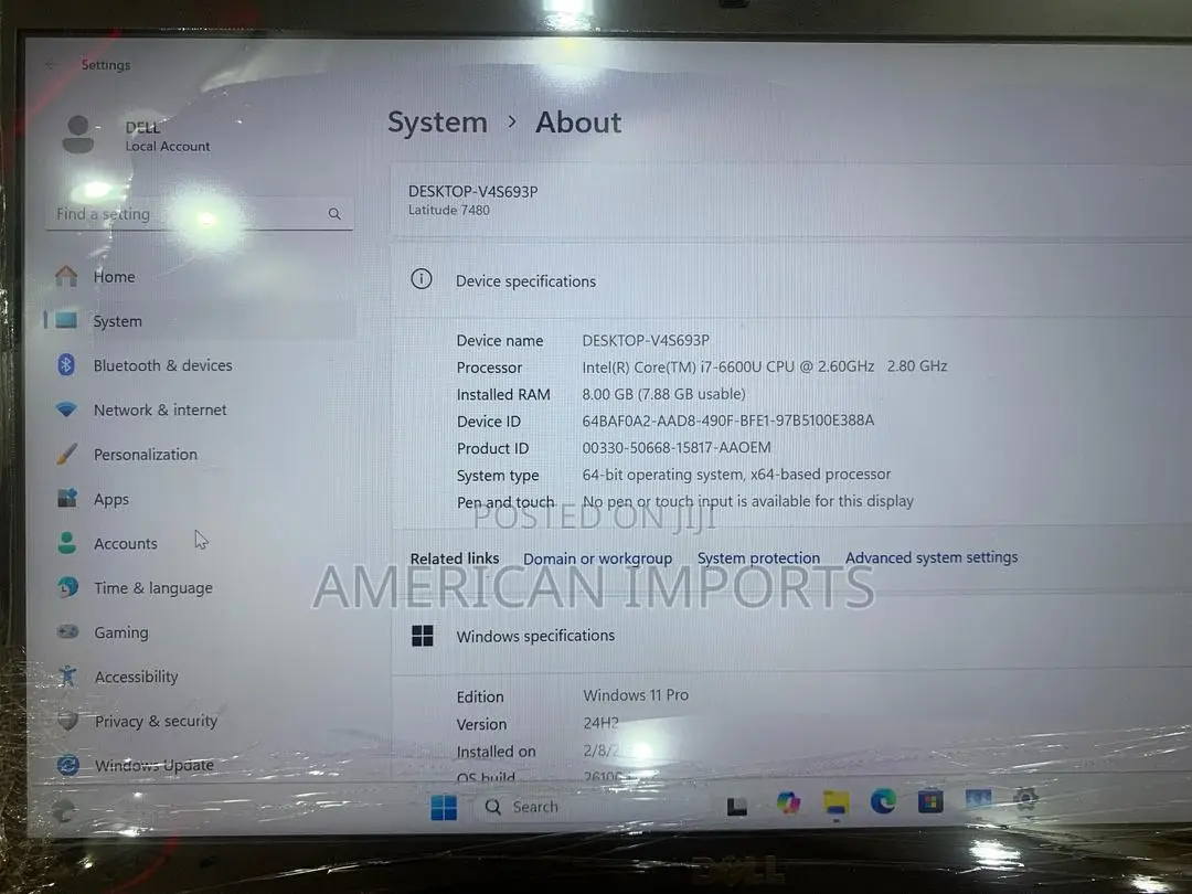 Laptop Dell Latitude 7480 8GB Intel Core I7 SSD 256GB