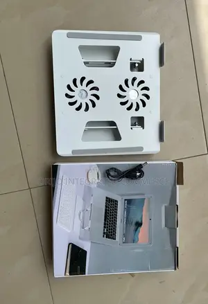 360 Rotatable Dual Fan Laptop Metal Stand (12-17 Inches)