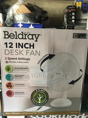 Beldray Oscillating 12 Inch Desk Fan