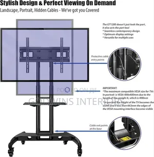 Tv Stand On Wheels For 32-75 Inch(Heavy Duty)
