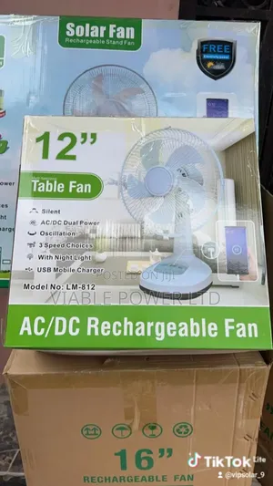 Ac/Dc Table Rechargeable Fan