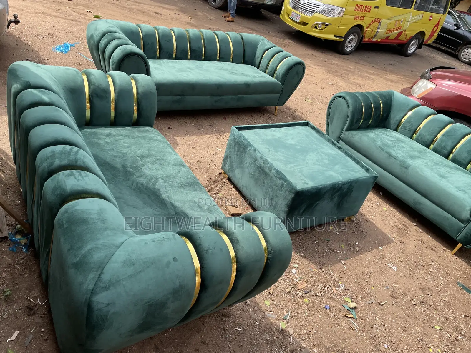 Gold Channel Sofa