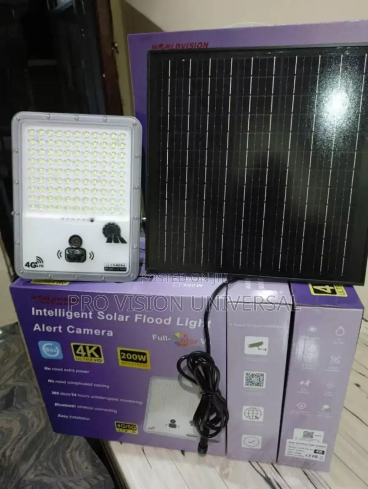 Floodlight Solar Camera 8maga Pixel