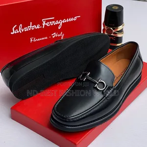 Pure Leather Black Office Shoes