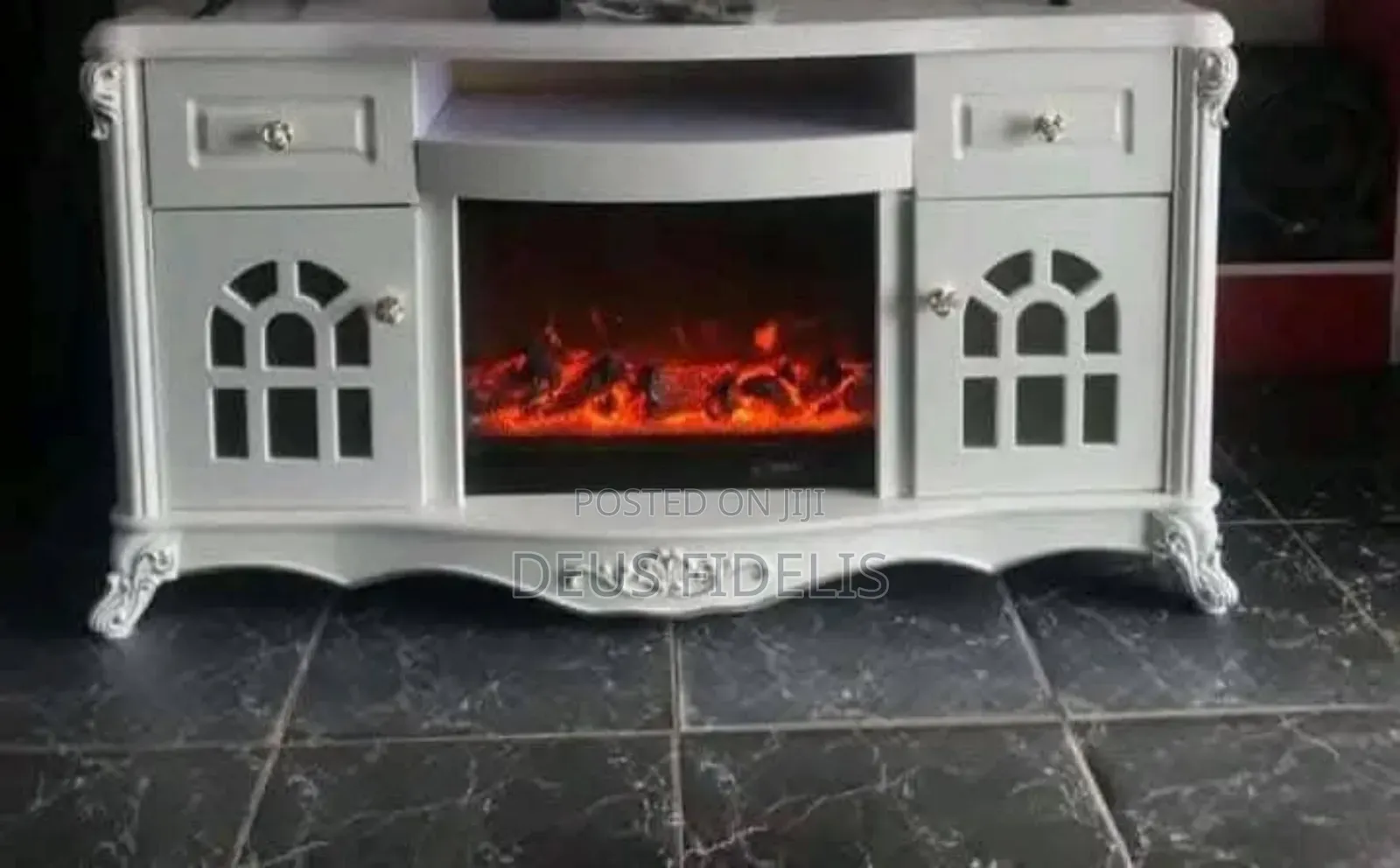 Tv Stand With Fireplace/Fire Bench