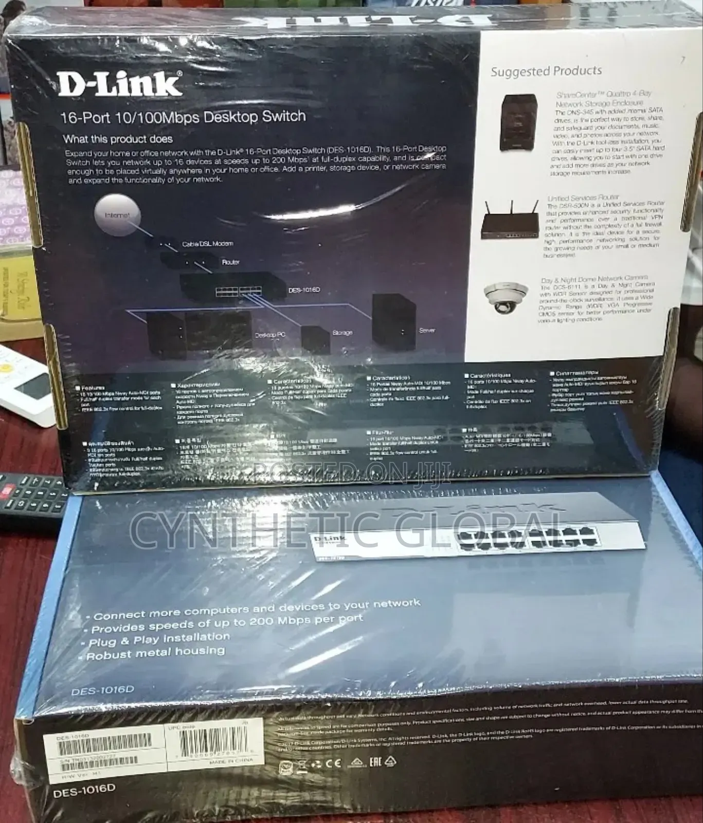 Dlink 16port 10/100 Desktop Switch Des_1016d