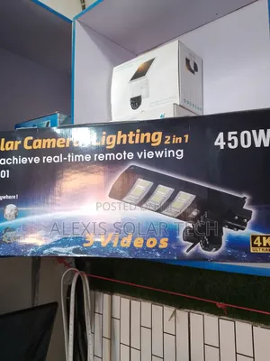450w Solar Light + 4 Lens Solar Camera