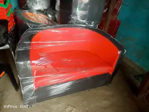 Double Sofa Chair Red and Black