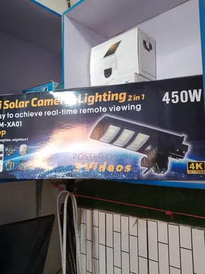 2 in 1 4g Solar Camera and 450w Light