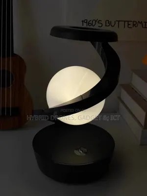 360 Rgb Smart Rotating Moon Lamp With Wireless Charging