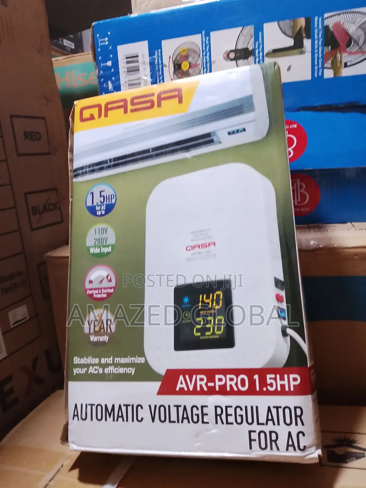 Easy Installation Qasa Automatic 1.5hp Voltage Regulator Ac