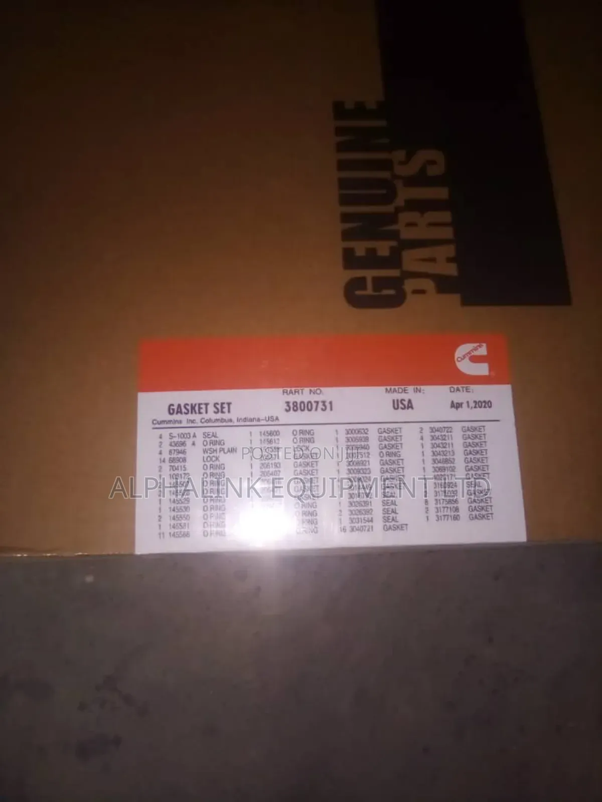 Genuine Cummins Engine Parts