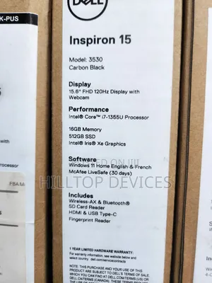 New Laptop Dell Inspiron 15 3000 16GB Intel Core I7 SSD 512GB