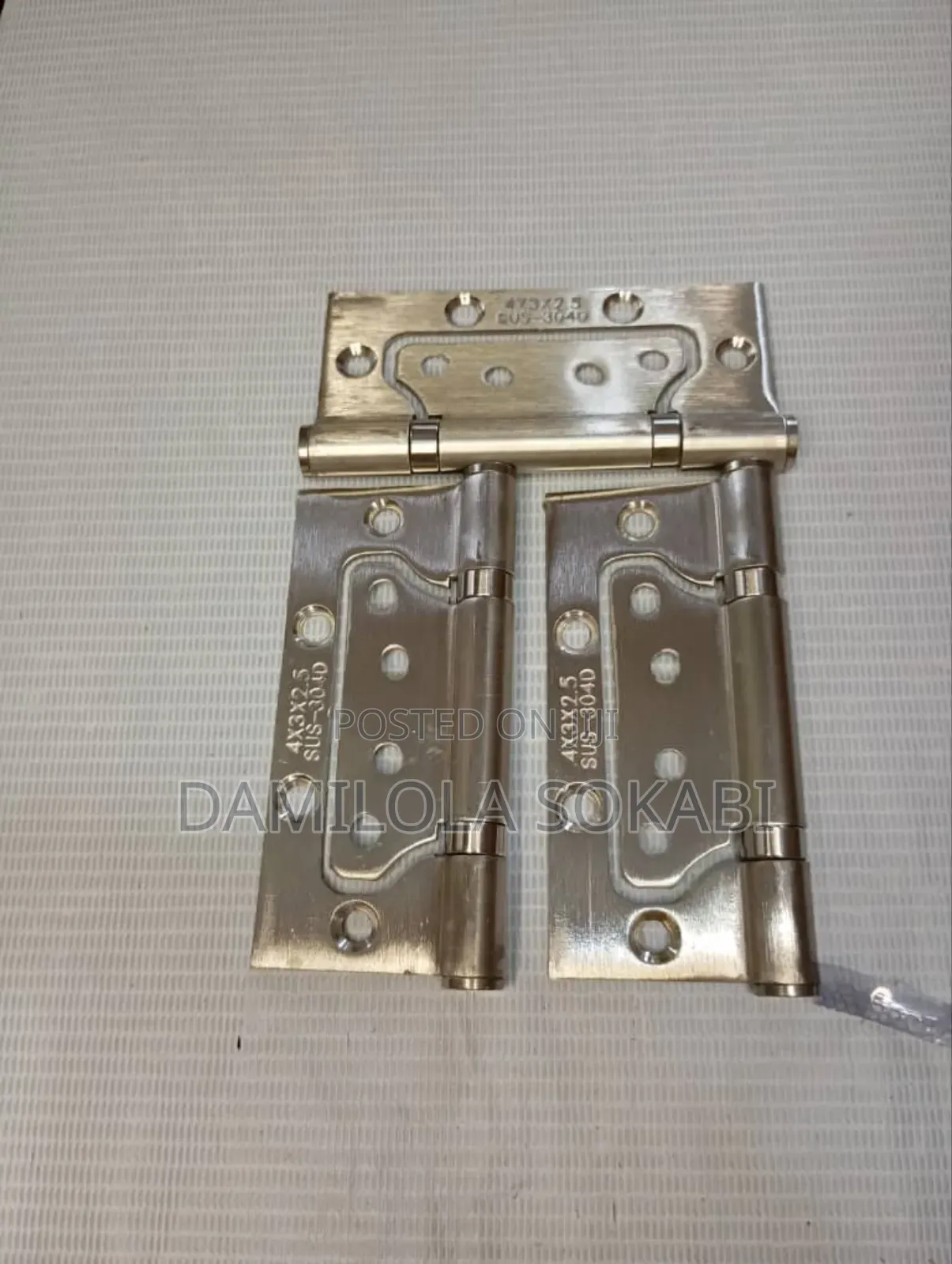 3psc Silver Door Hinges