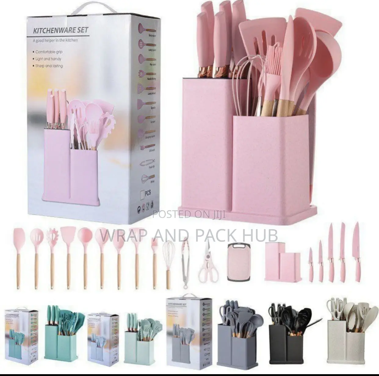 Silicone Spoon Set With Chopping Board