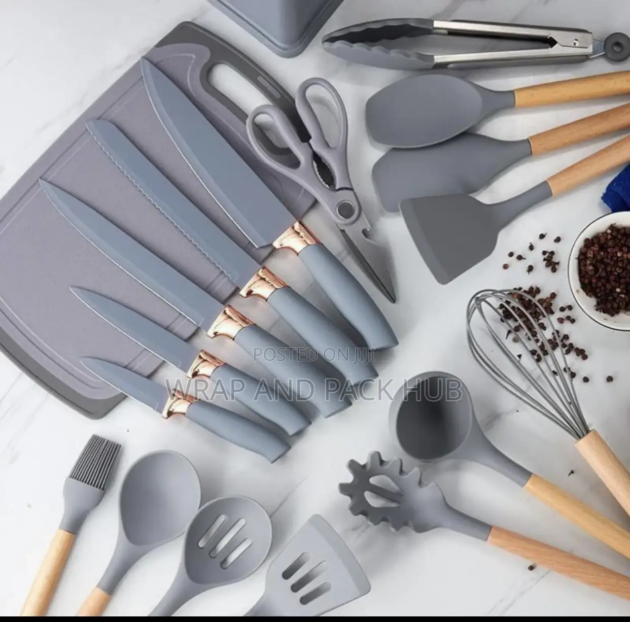 Silicone Spoon Set With Chopping Board