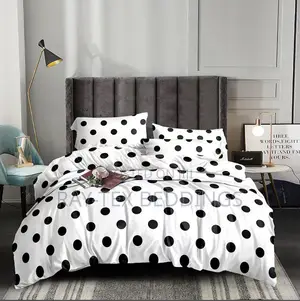 Spot White Bedsheets Set
