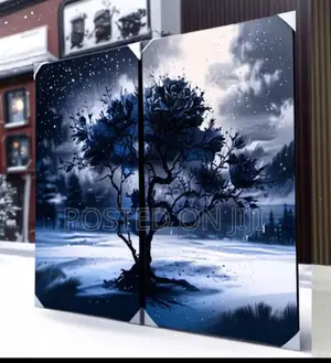 Photo - 2 In 1 Set Of Blue And White Coloured Nature Art