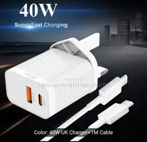 Photo - 40w Dual Port Usb Charger With 100.58cm Cable, Fast Charging