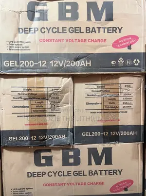 12v-200ah GBM Solar Gel Battery Available in Stock