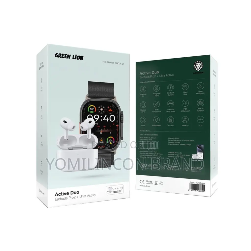 Green Lion Active Duo Earbuds Pro2+Ultra Active