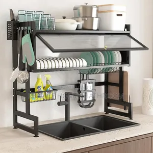 Quality Over The Sink Plate/Dish Rack/Drainer With Cover