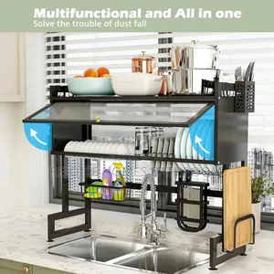 Quality Over The Sink Plate/Dish Rack/Drainer With Cover