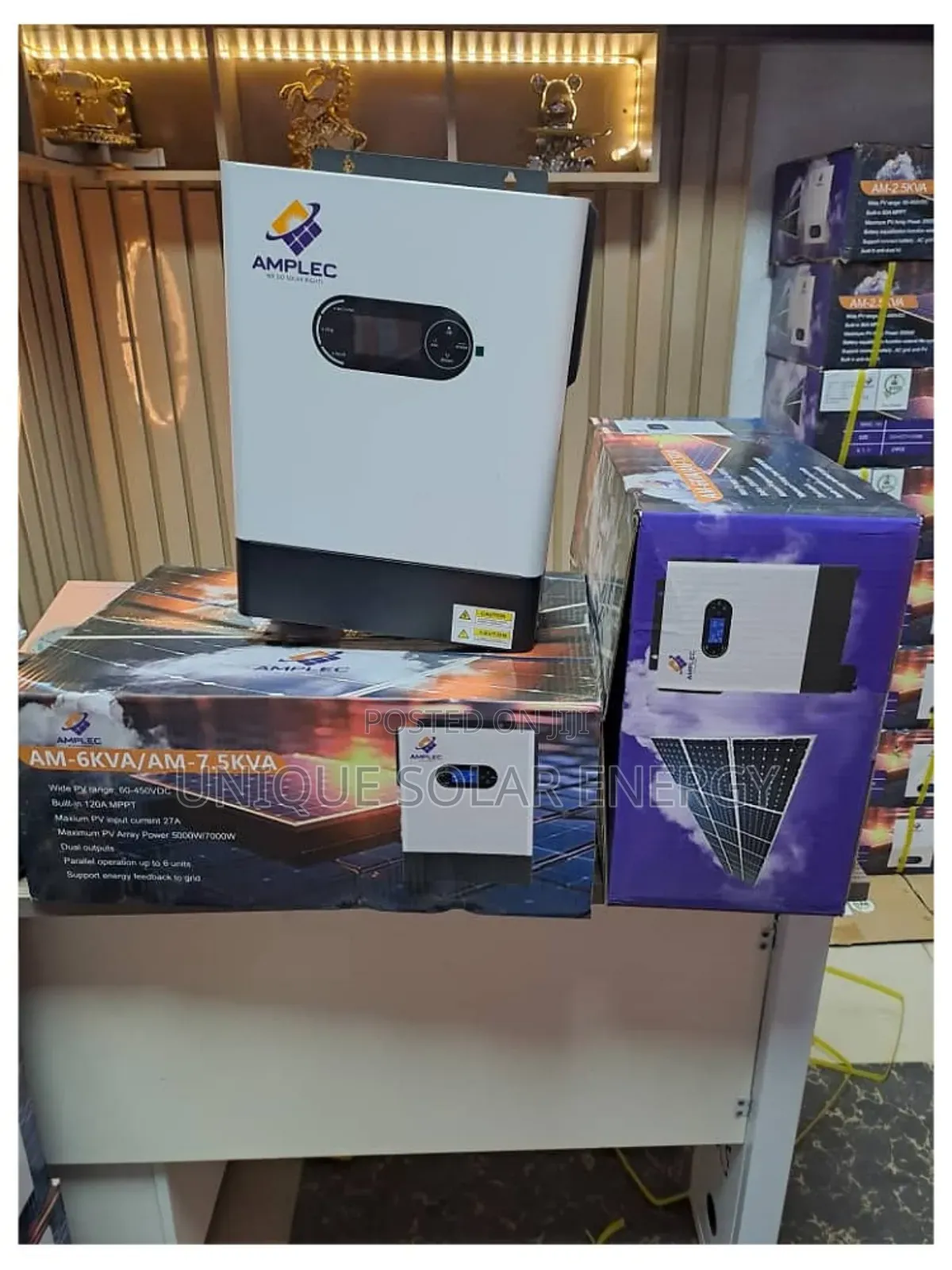6kva 48v Amplec Hybrid Inveter 120ah Inbuilt Controller