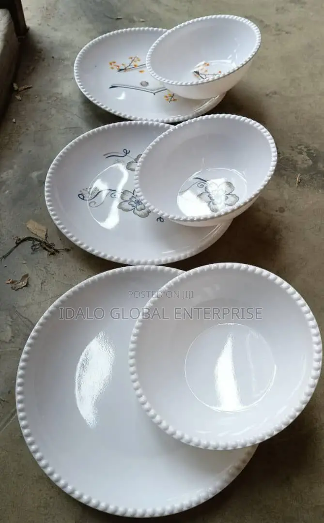 Ceramic-Like Unbreakable Plate - 12pcs
