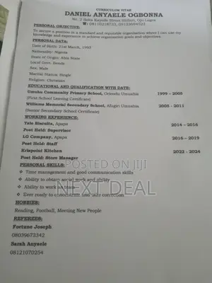 Sales Telemarketing CV