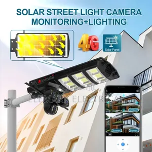 4 Len Solar Street Light With Camera 8mp Vision Two Way