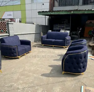 Set of Classic Living Room Fabric Upholstery Seven Seater Sofa | Couch