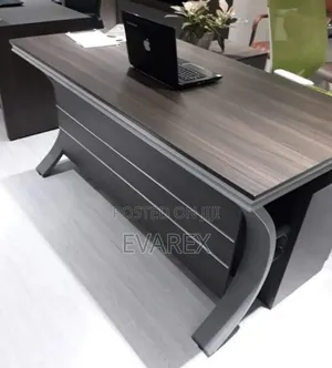 Luxury Office Table Desk, Walnut Color