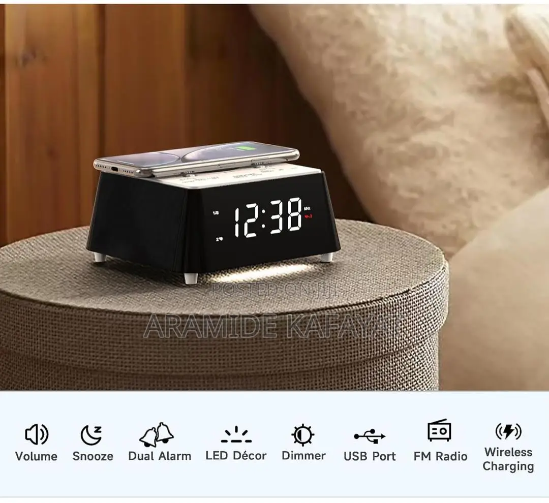Wireless Charging Radio Alarm Clock