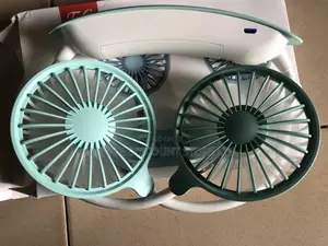 Portable Hand Free Neck Wearable Sport 3 Speeds Fan