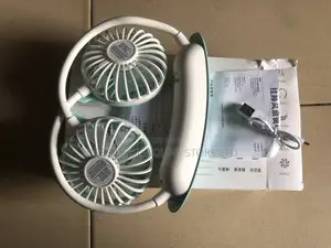Portable Hand Free Neck Wearable Sport 3 Speeds Fan