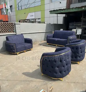 Detailed Premium Fabric Upholstery Sofa Set