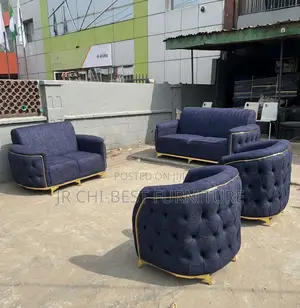 Set of Classic Upholstery Fabric Chairs Sofa of Stellar Quality