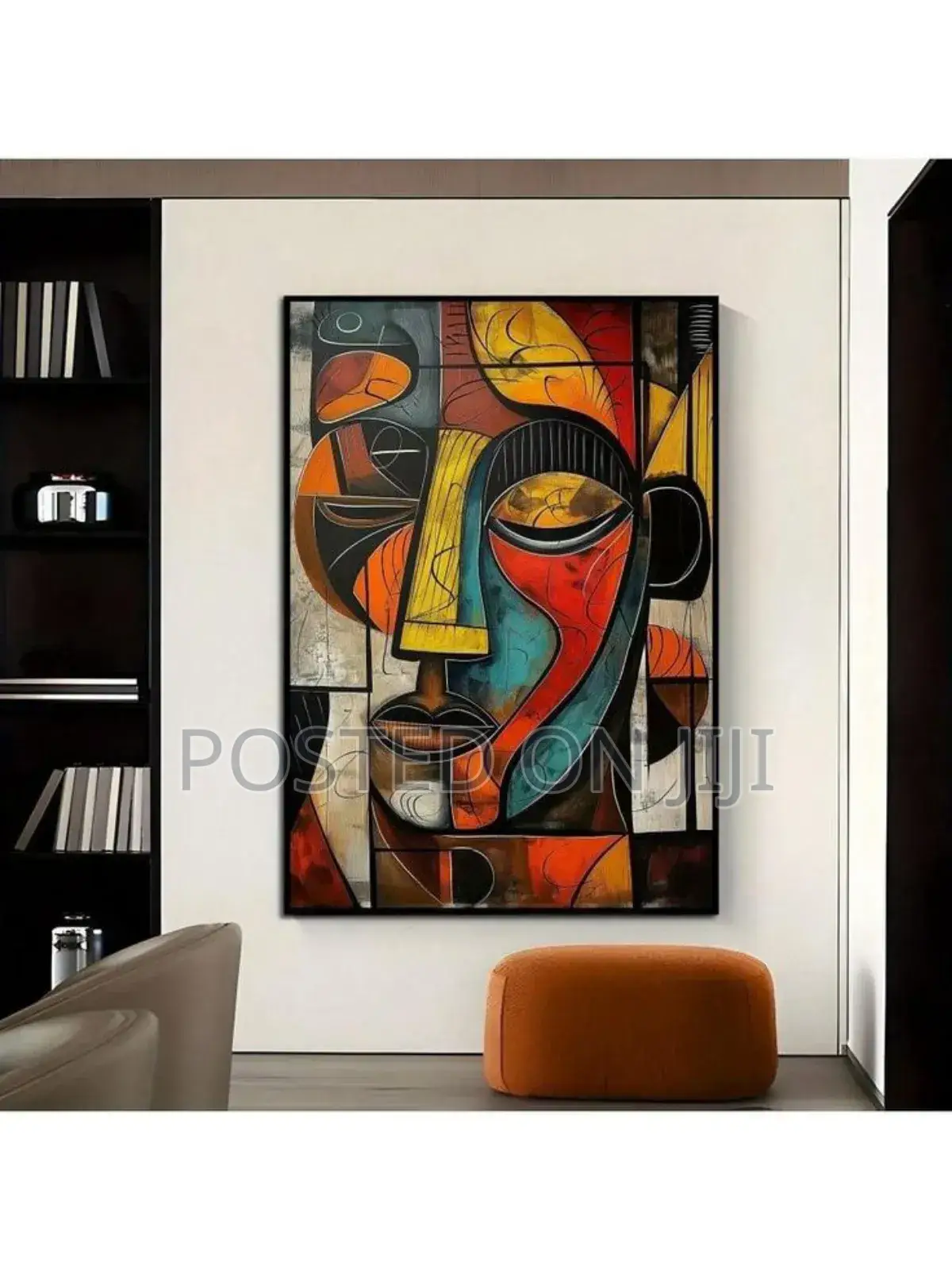 Colourful Abstract Face Painting Print On Canvas