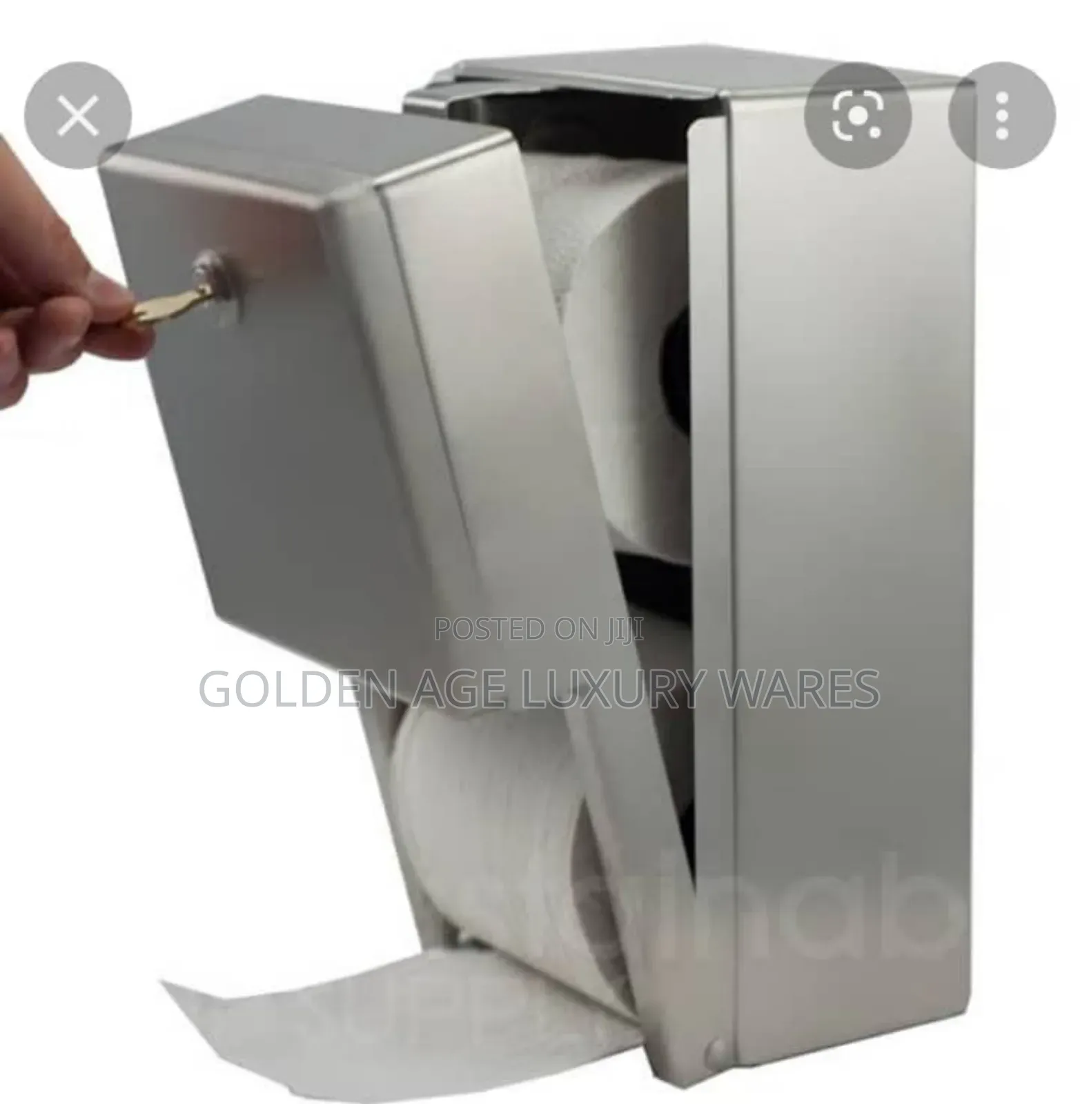Stainless Tissue Box Square